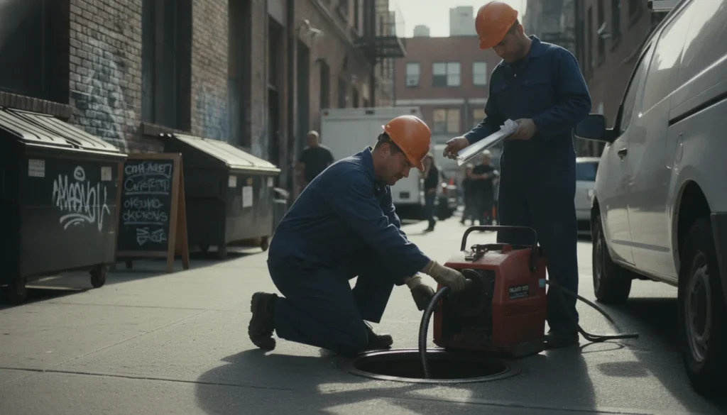 Team coordinating emergency plumbing with scheduled drain cleaning in Valparaiso to reduce downtime for businesses