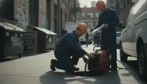 Team coordinating emergency plumbing with scheduled drain cleaning in Valparaiso to reduce downtime for businesses